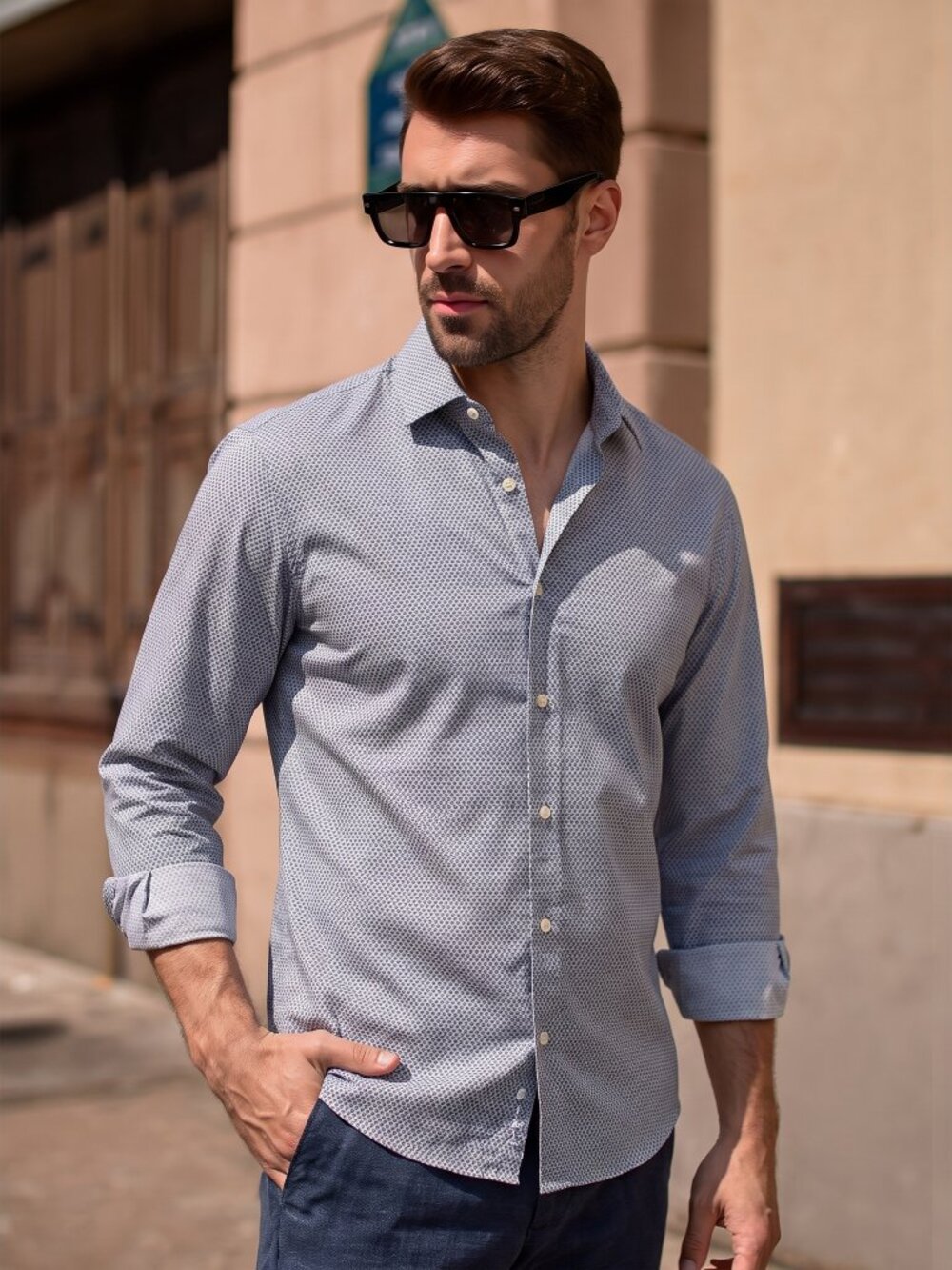 Hugo Boss Slim Fit Dress Shirt | Sz XL | Canclini Italian Fabric